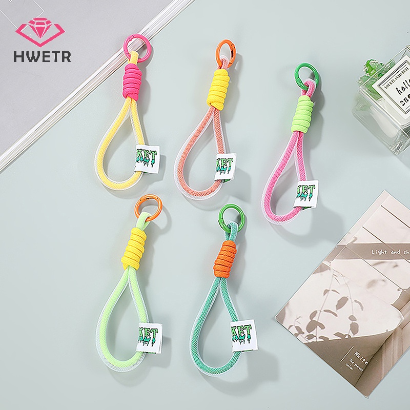 Dây Lưới Màu Huỳnh Quang Treo Túi Xách / Móc Khóa Mới