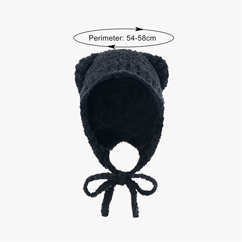 Dễ Thương Mũ beanie Giữ Ấm Tai Gấu Đáng Yêu Cho Nữ