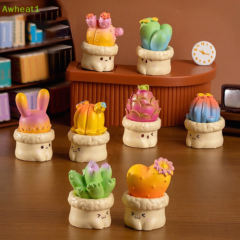 Chậu Cây Xương Rồng Mini Trang Trí Xe Hơi Mới