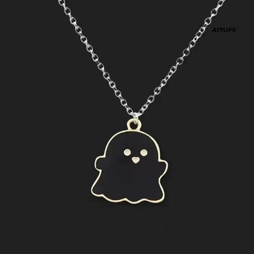 Ayyufe Vòng cổ Mạ Điện Mặt Hình Học Ma Hoạt Hình Dễ Thương Phù Hợp Làm Quà halloween Cho Nam Và Nữ