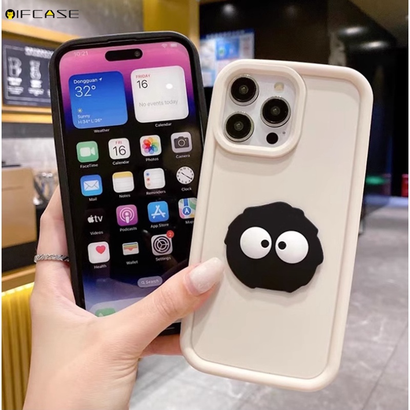 Ốp Điện Thoại Mềm Màu Trắng Đen Hình Bùi Nhùi 3d Cho oppo reno 7 5 pro lite 7z 6 4 se 5z 4z 5g r17 r15 f11