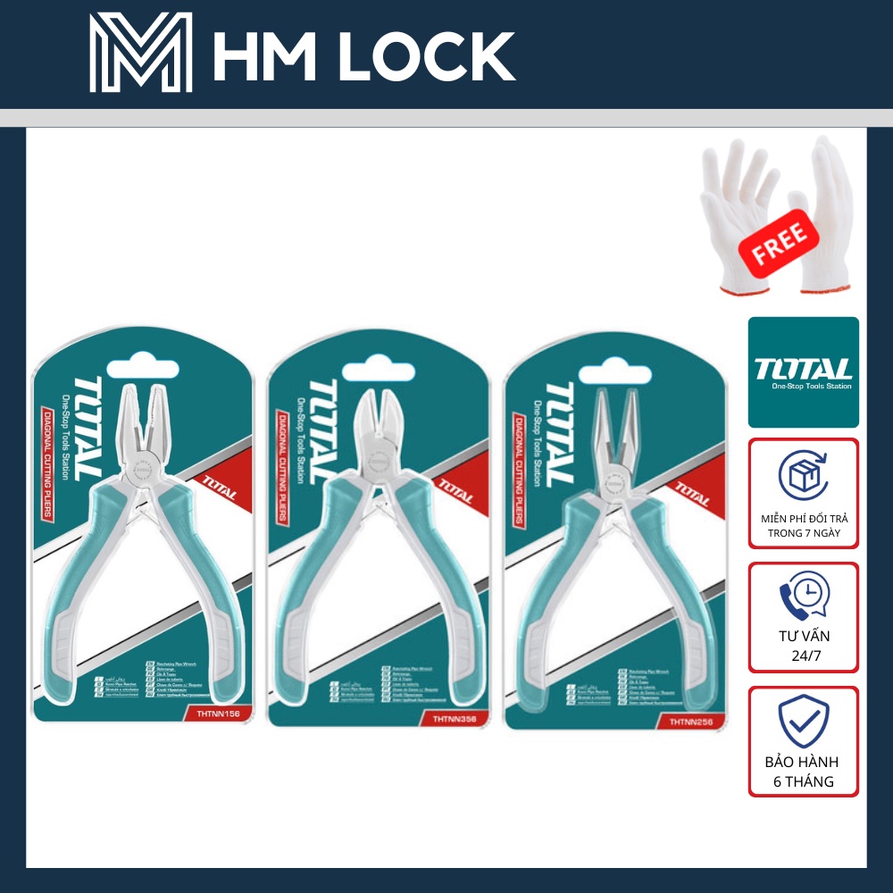 KỀM RĂNG, CẮT, MŨI NHỌN 4,5 INCH MINI TOTAL - HÀNG CHÍNH HÃNG - HM LOCK