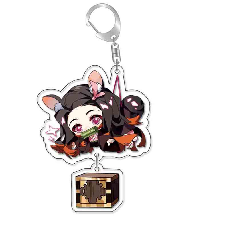 Móc Chìa Khóa Bằng acrylic Họa Tiết Hoạt Hình demon slayer kimetsu no yaiba tanjiro kamado