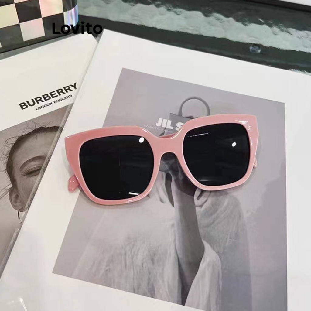 Lovito Kính râm cơ bản trơn thông thường cho nữ LNA28273