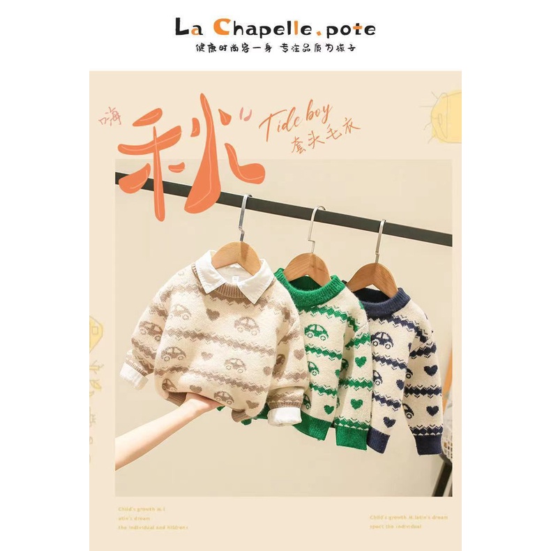 Áo sweater Chui Đầu Vải Nhung Lông Chồn Phong Cách Hàn Quốc 2023 Cho Bé Trai Và Bé Gái