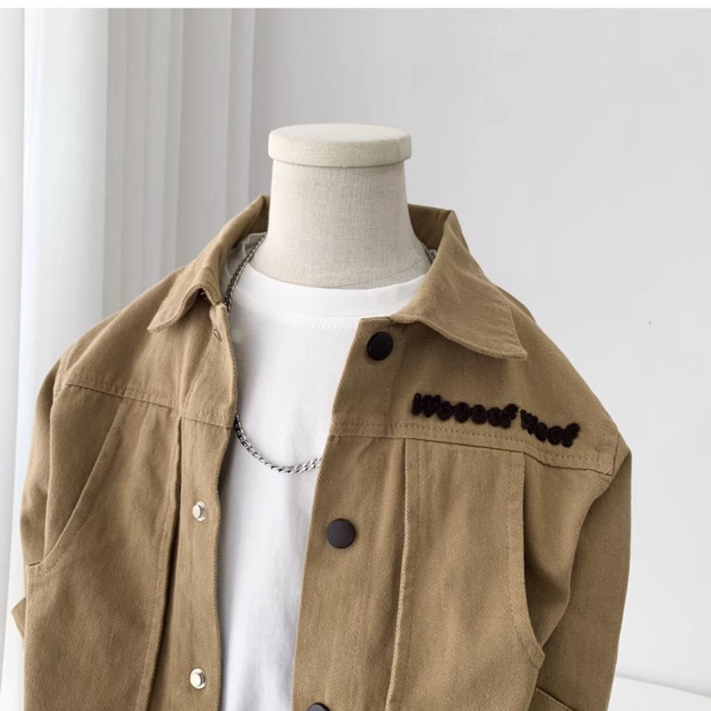 Áo Khoác Mùa Thu Bằng cotton Tinh Khiết Phong Cách Mới Dễ Phối Đồ Cho Bé Trai