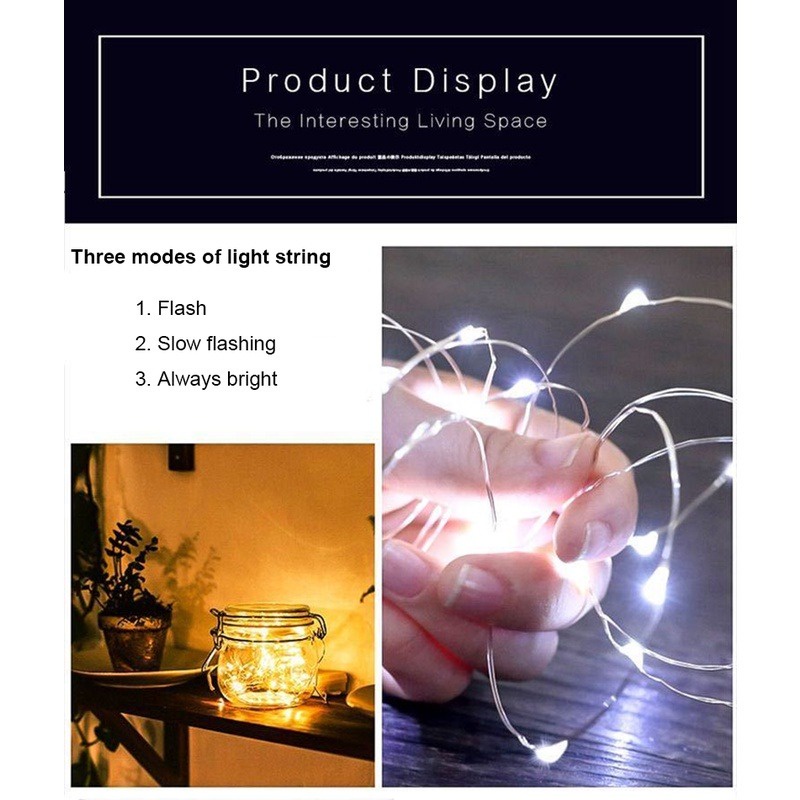 Đèn led Dây Tóc 3 Chế Độ 3m Dùng Trang Trí