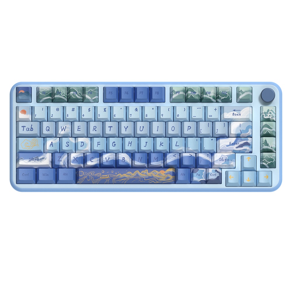 Scenic Lakes Mountain Keycaps 138/158 Keys Cherry Profile Bàn Phím Cơ 138 / 158 Phím Phong Cách Trung Hoa Cổ Điển