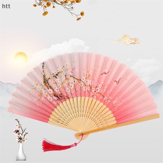 Quạt Xếp Bằng Lụa Phong Cách Trung Hoa Cổ Điển