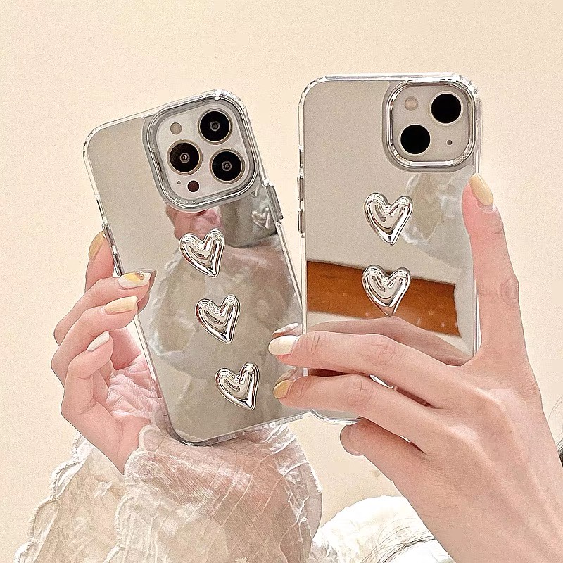 Ôp Điện Thoại Dẻo Tráng Gương 3d Kèm Dây Đeo Cho iphone 15 11 14 12 13 pro max mini 6 6s 7 8 plus se 2020 x xr xs max Ốp