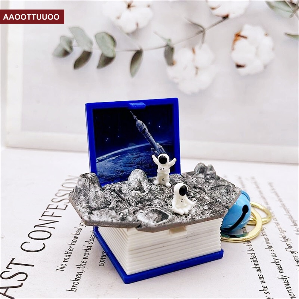 Móc Khóa Hình Quyển Sách Ma Thuật 3d Dễ Thương