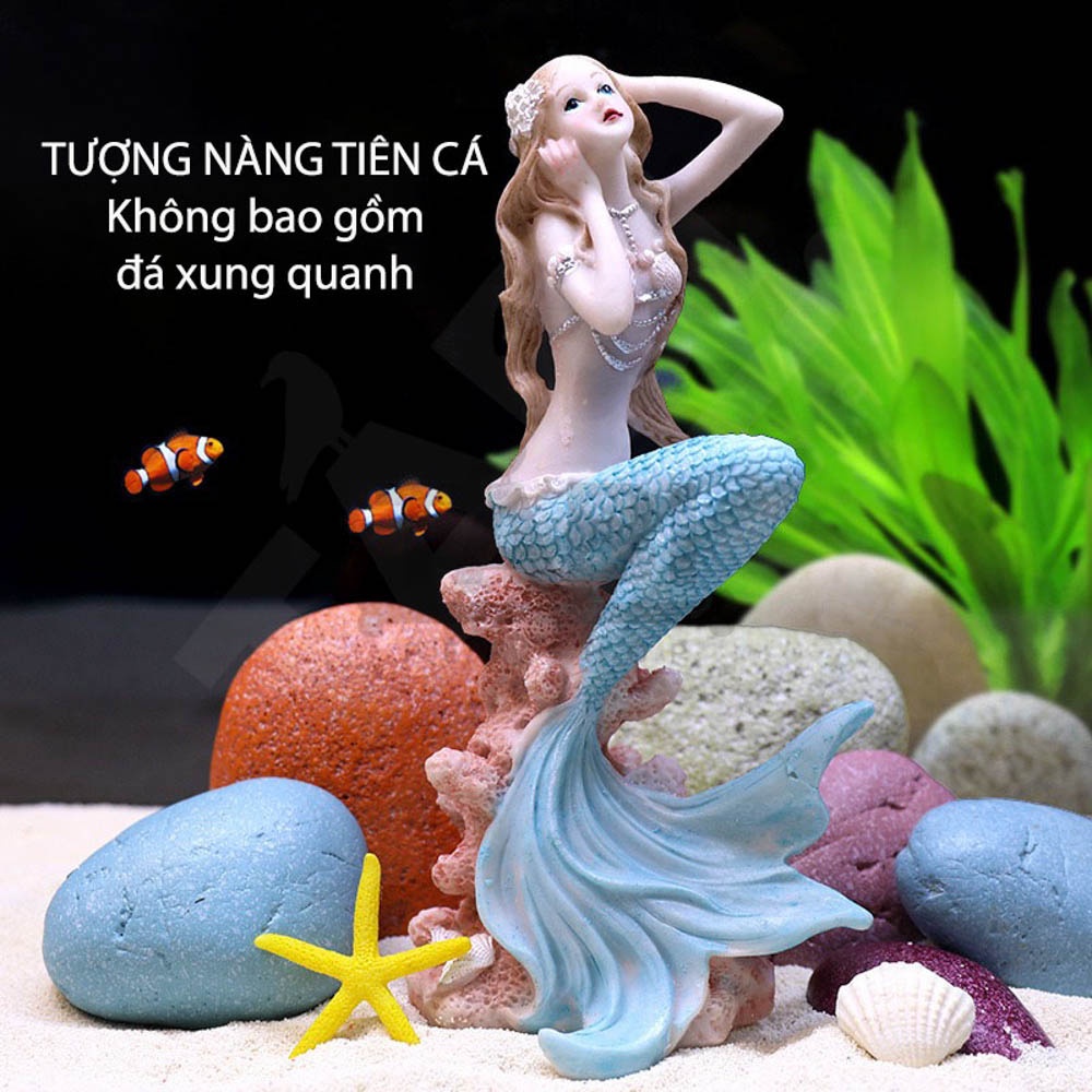 Tiểu Cảnh, Mô Hình Nàng Tiên Cá  Trang Trí Hồ Cá, Bể Cá, Chậu Cây, Tiểu Cảnh Terrarium