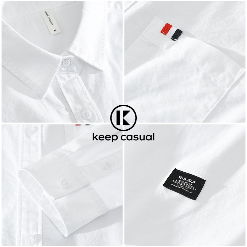 Áo Khoác Sơ Mi cotton Tay Dài Dáng Rộng Thời Trang Cho Nam