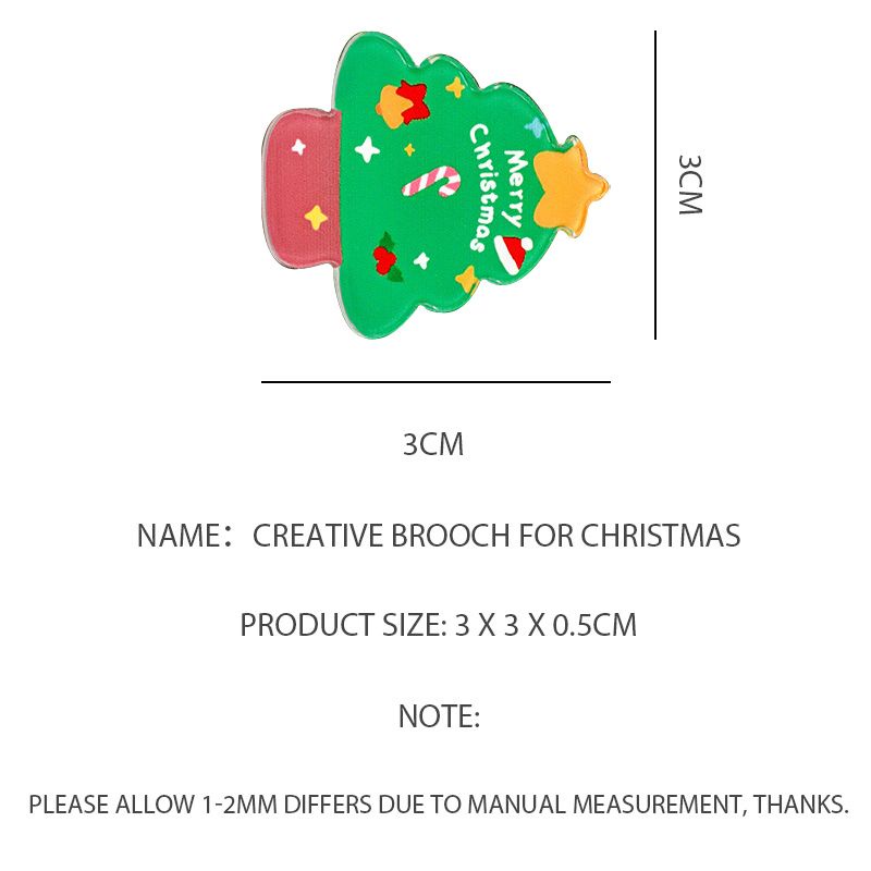 🌺🌺Phụ Kiện Cài Áo Bằng acrylic Hình Ông Già Noel Hoạt Hình Dễ Thương Dùng Làm Quà Tặng Giáng Sinh