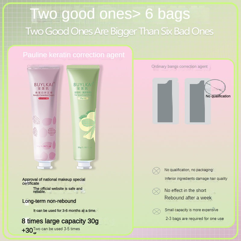 BUYLKAI  Sửa chữa tóc mái Hair Straight Balm Làm mềm tóc mái Fork Sửa đổi keratin Straight Balm