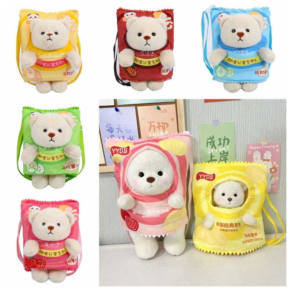 Shanrong Móc Khóa Gấu Bông Chipato chip Gấu Bông Khoai Tây Chiên Gấu Bông Xe Hơi Hoạt Hình Thoải Mái Cho Nữ