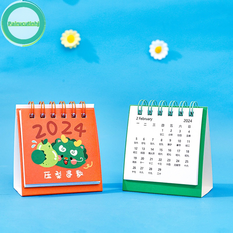 Lịch Để Bàn mini parucutin 2024 Thiết Kế Dễ Thương Dùng Làm Quà Tặng Văn Phòng vn