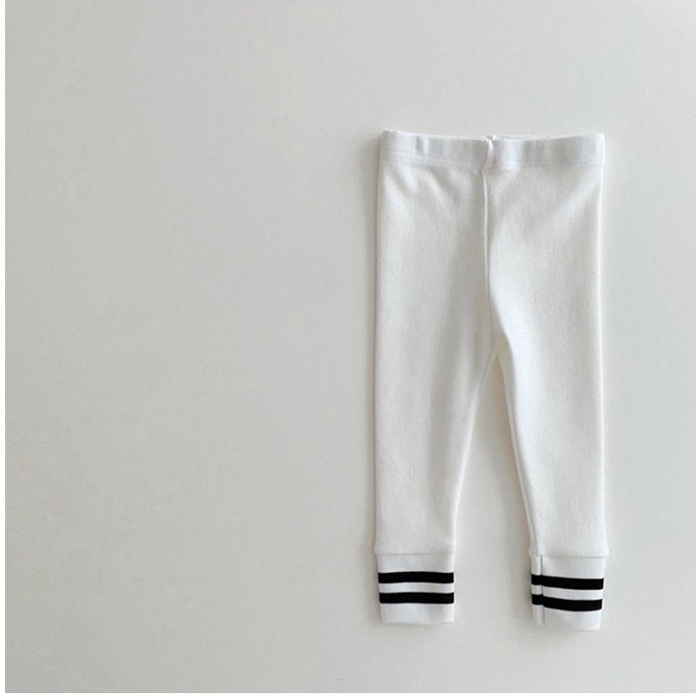 Quần Legging Co Giãn Họa Tiết Kẻ Sọc Đơn Giản Thời Trang Xuân Thu Cho Bé