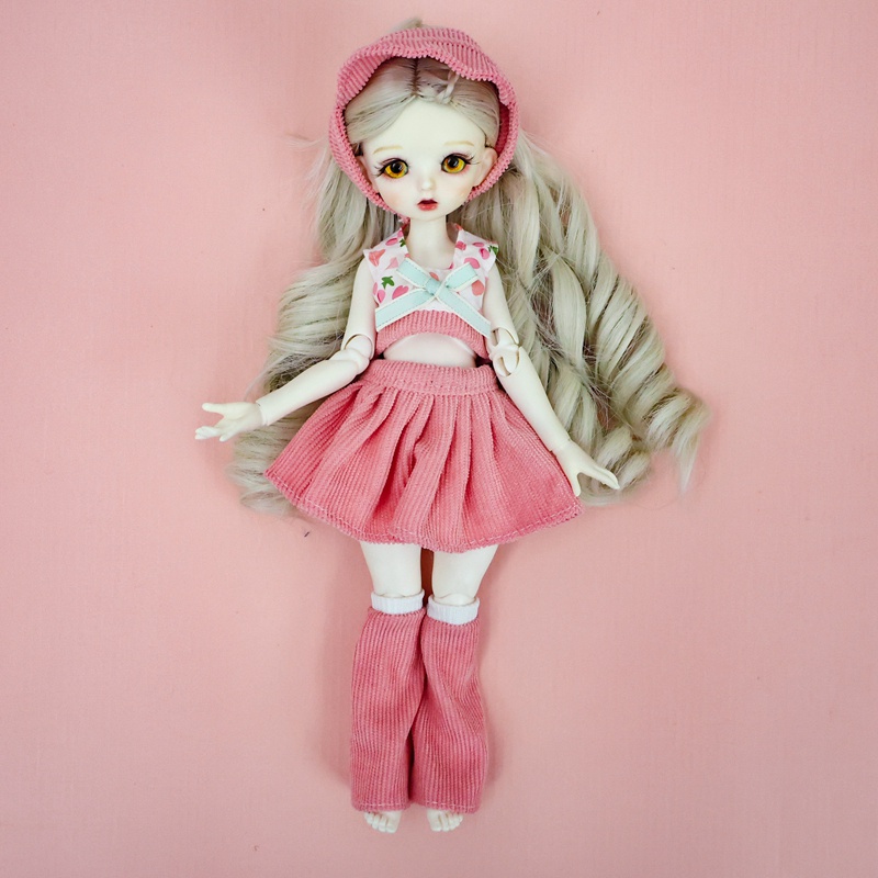 Phù Hợp set Quần Yếm denim Thời Trang Cho Búp Bê bjd 30cm Tỉ Lệ 1 / 6