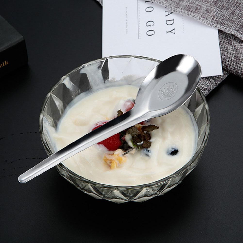 Thìa Thép Không Gỉ Màu Sắc Bạc l7z1