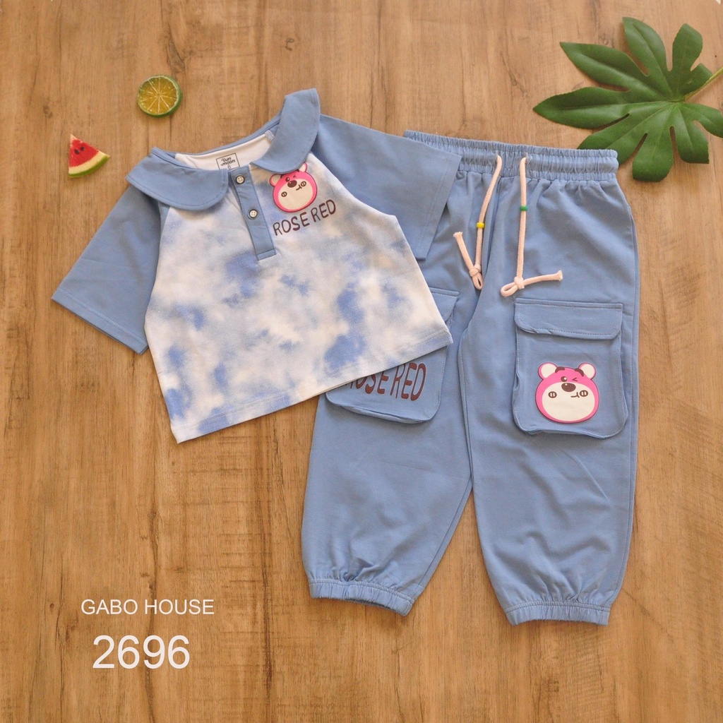 Bộ hiphop cổ sen chất thun cotton chính phẩm siêu đanh mịn mát cho bé gái