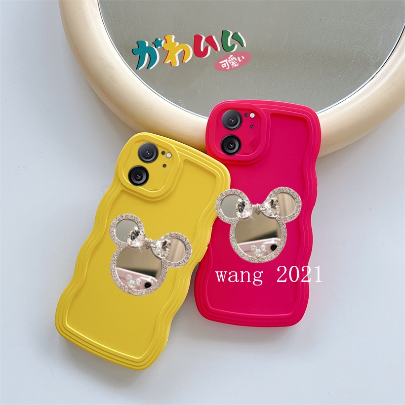 Ốp Điện Thoại Tpu Dẻo Gắn Gương Trang Điểm Đính Kim Cương Giả Hình Sóng Lớn Cho xiaomi13t xiaomi 13t pro 5g xiaomi13t pro 5g