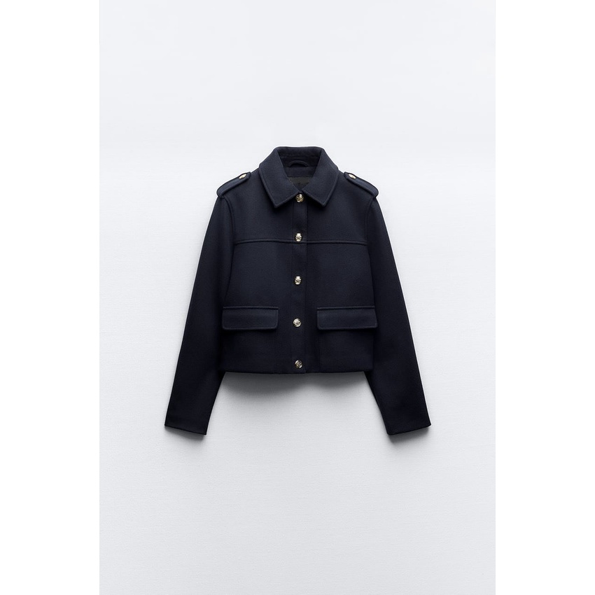 Zara Áo Khoác Dài Tay Mềm Mại Phong Cách retro Thời Trang Mùa Thu 3046258