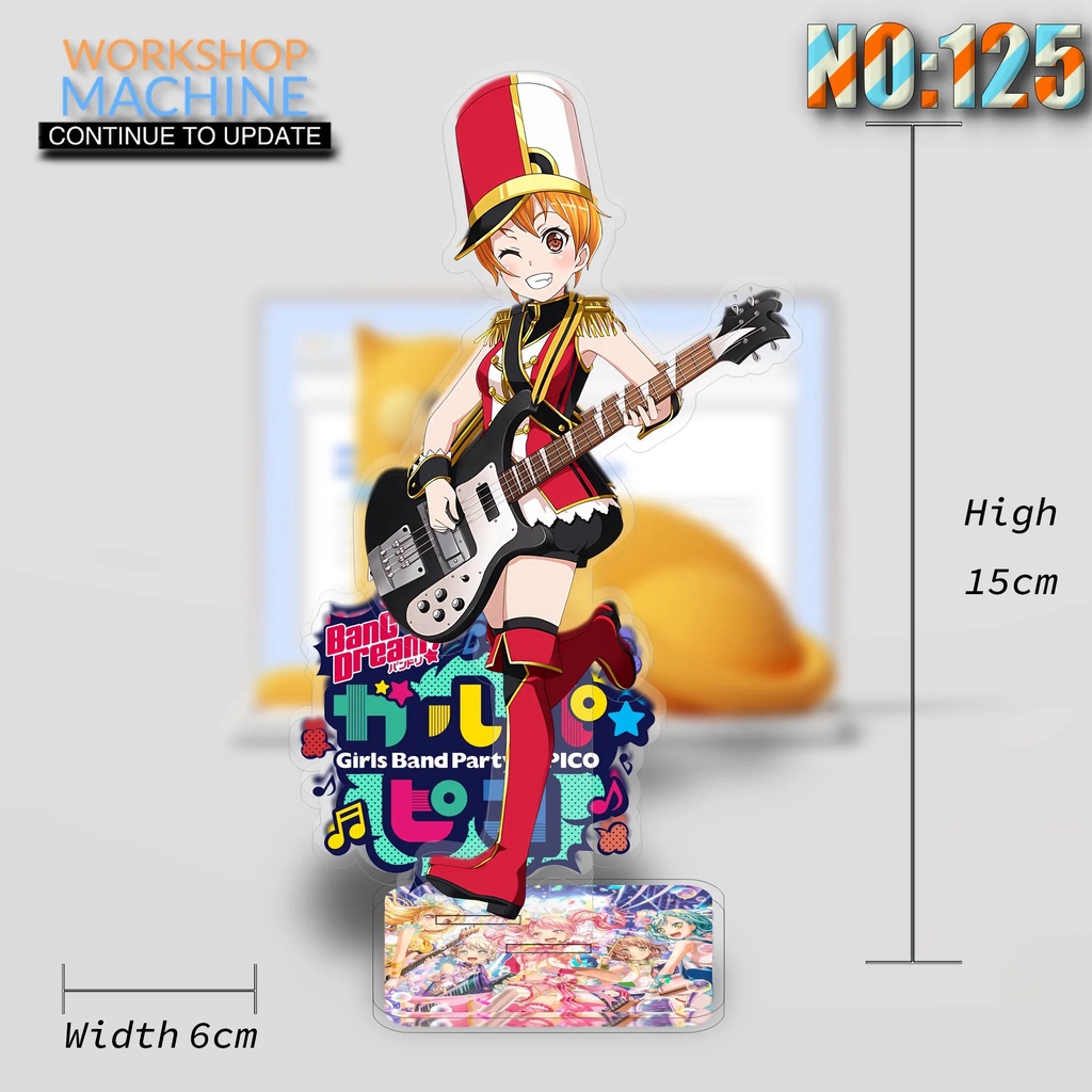 Mô hình Standee Hello Happy World BanG Dream Anime Hagumi 18 Phụ kiện trang trí để bàn góc học tập