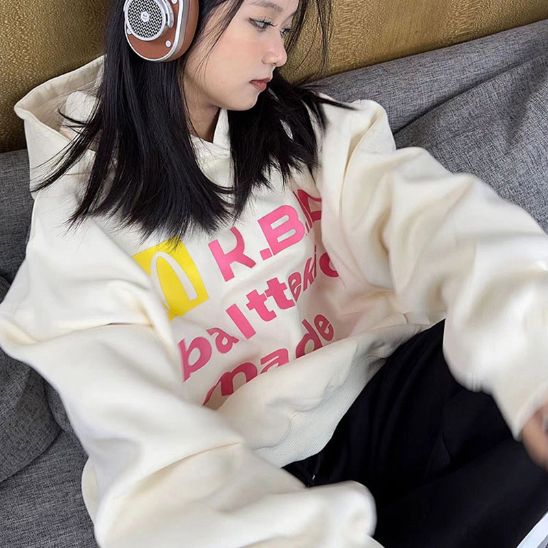 Hanlu Áo sweatshirt dopamine Dáng Rộng Đa Năng Thời Trang Mới Cho Nữ