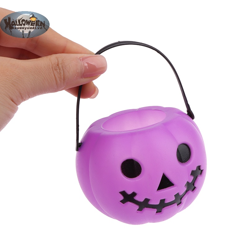 Xô Đựng Kẹo Hình Bí Ngô halloween Độc Đáo