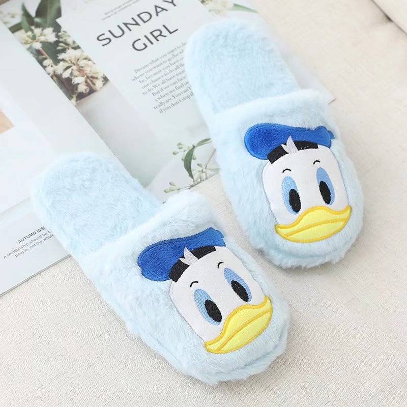 DISNEY Dép Bông Đi Trong Nhà Hình Chuột mickey / Vịt donald / Gấu Pooh / Chuột mickey Dễ Thương Cho Bé Gái