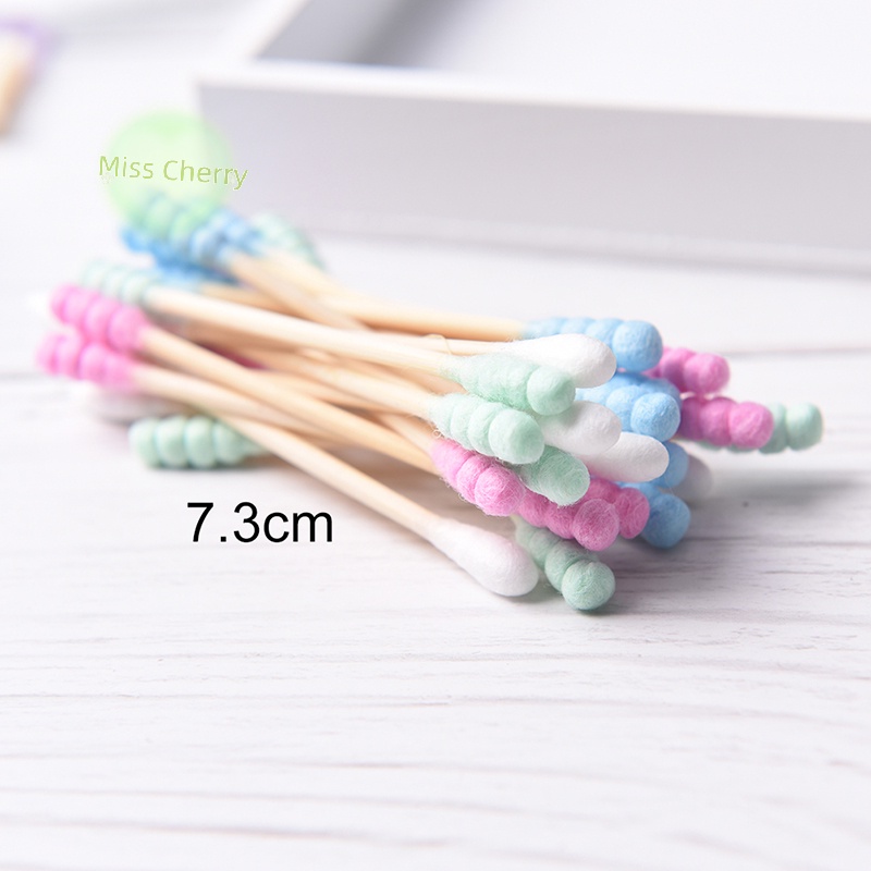 Túi 100 Tăm Bông cotton Hai Đầu Màu Sắc Kẹo Ngọt heyuanlong444