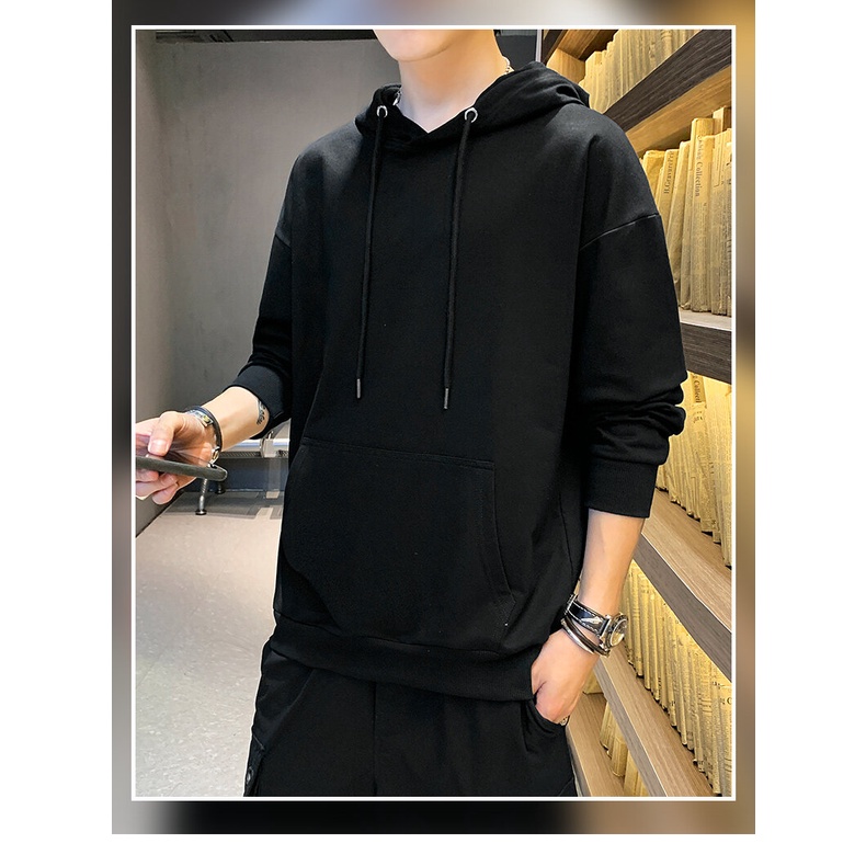 Áo hoodie Màu Trơn Thời Trang Hàn Quốc Cho Nam