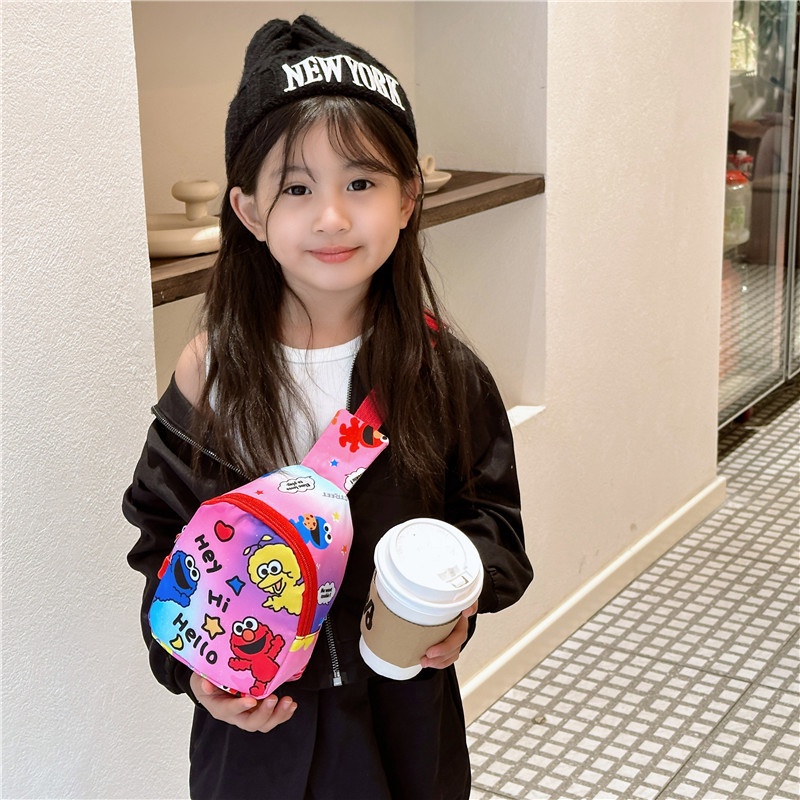 Mới Túi Đeo Chéo Ngực Họa Tiết Hoạt Hình Phong Cách Hàn Quốc Cho Bé Gái