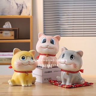 Heo đất bỏ ống tiết kiệm, mèo đất bỏ ống tiết kiệm, quà tặng dễ thương