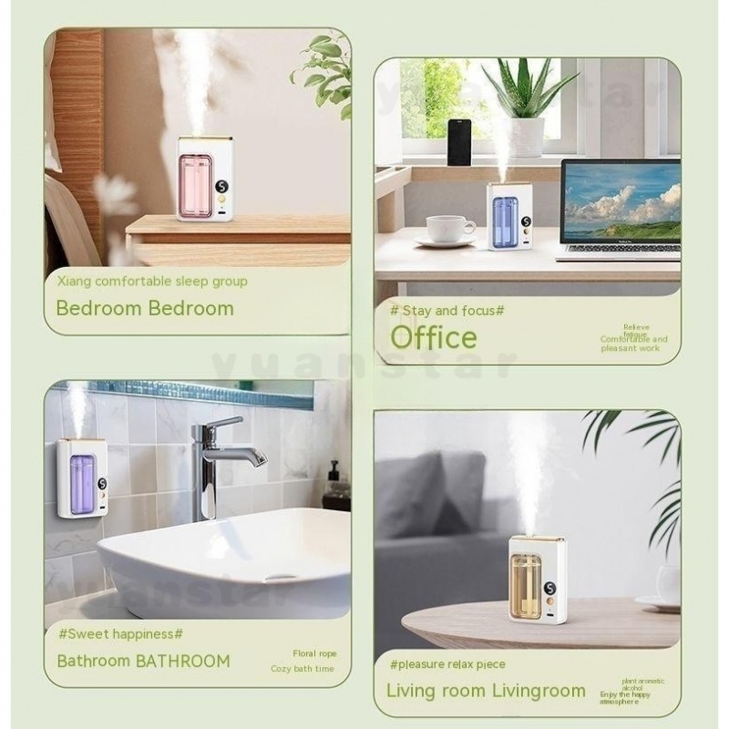 Máy Khuếch Tán Tinh Dầu Sóng Siêu Âm Không Dây mini Hiển Thị Kỹ Thuật Số Cho Nhà Vệ Sinh