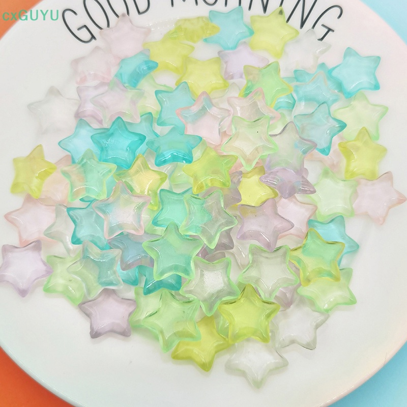Set 10 Mô Hình Ngôi Sao Dạ Quang mini Bằng Nhựa resin Trang Trí Tiểu Cảnh