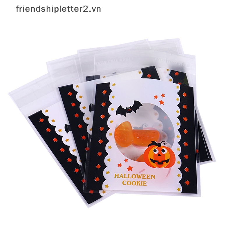 Set 50 Túi Đựng Kẹo / Bánh Quy Trang Trí halloween
