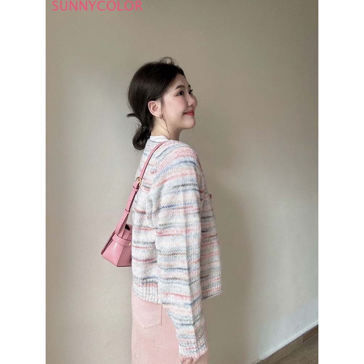 SUNNYCOLOR Áo Len áo khoác cardigan Phong cách phổ biến thời trang Stylish WMY2300HDK 41Z231009