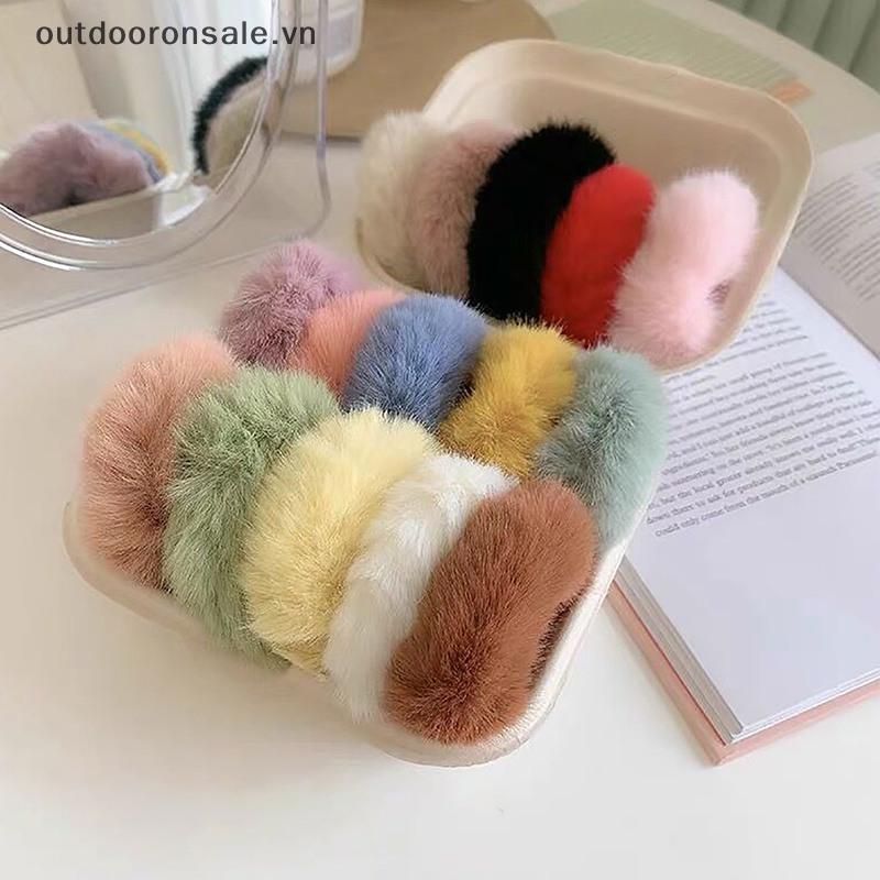 1 Dây Buộc Tóc Lông Nhung Mềm Mịn Co Giãn Thời Trang Thu Đông Cho Nữ