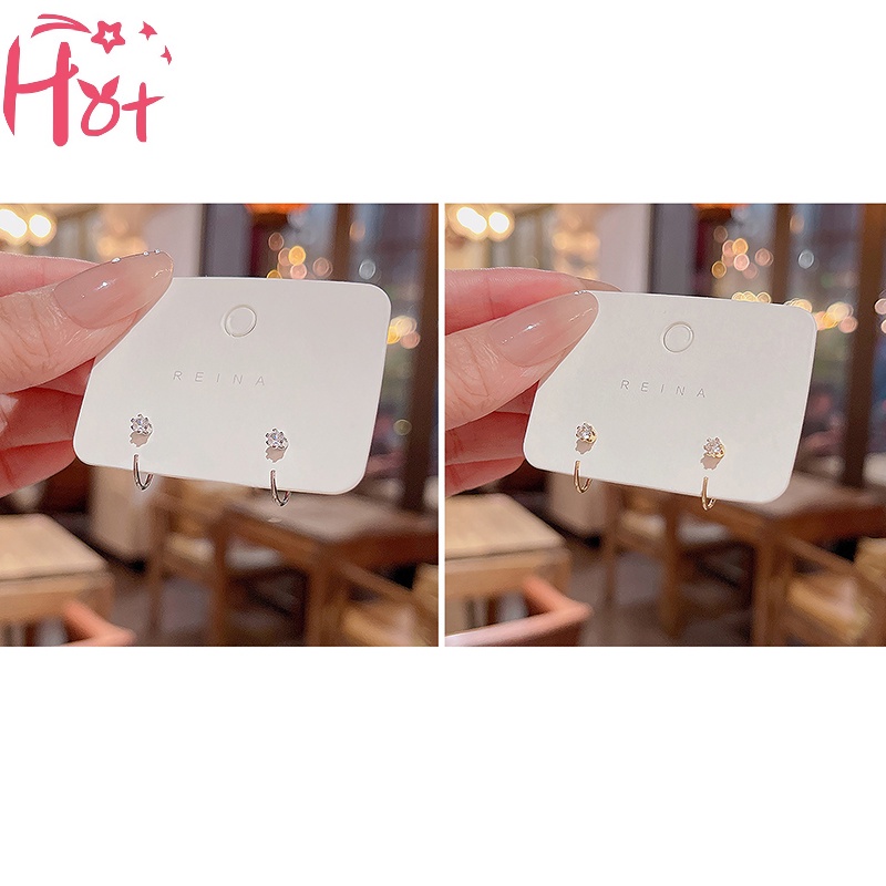 Jr 1 Đôi Bông Tai Pha Lê Thời Trang Hàn Quốc Dành Cho Nữ vn