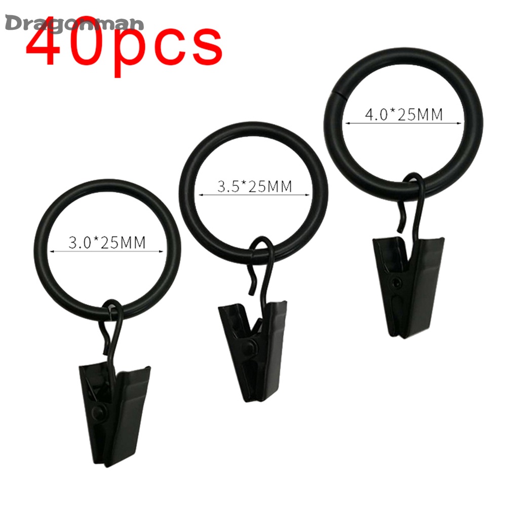Set 40 Vòng Kẹp Rèm Cửa Chống Gỉ Sét 1 inch Phong Cách vintage