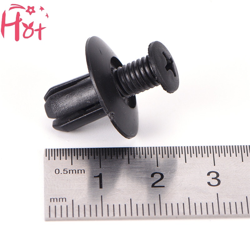 FENDER Set 50 Kẹp Nhựa Màu Đen 8mm Giữ Tấm Chắn Bùn Xe Hơi Vners vn