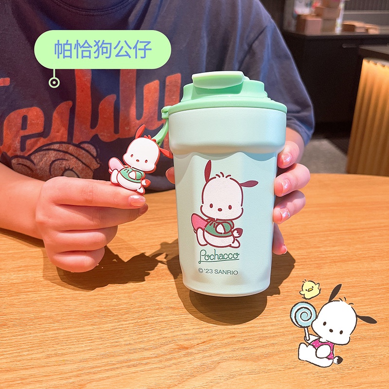 Bình Nước Giữ Nhiệt 450ml sanrio kt Bằng Thép Không Gỉ 316 Họa Tiết Hoạt Hình Đáng Yêu
