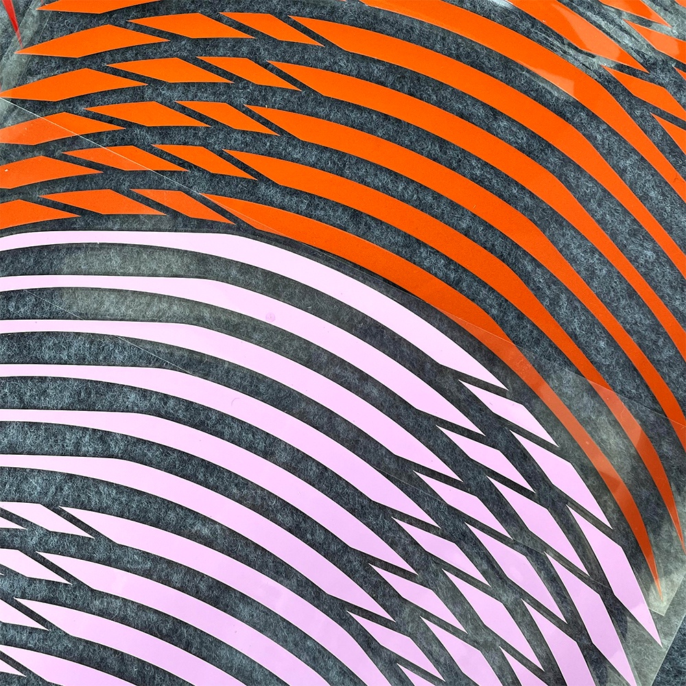 Set 12 Miếng Dán Phản Quang 17 inch Trang Trí Vành Bánh Xe Mô Tô