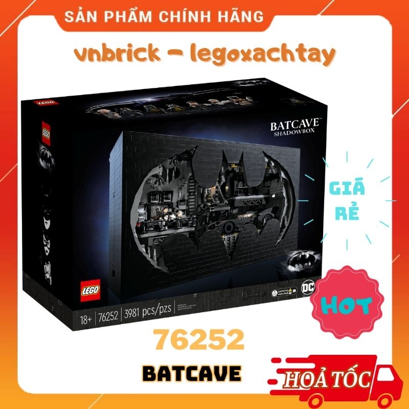 [ĐỒ CHƠI Ô TÔ] LEGO DC BATMAN 76252 Động Người Dơi BATCAVE .