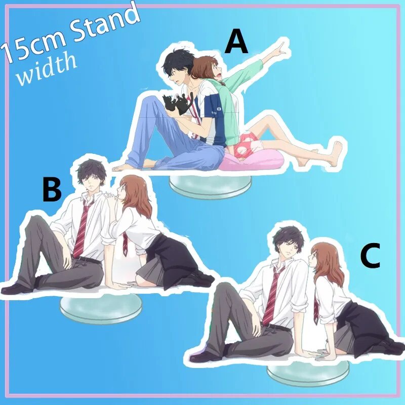 Mô hình Standee Ao Haru Ride Anime Acrylicx Yoshioka Futaba Mabuchi Kou Phụ kiện trang trí để bàn gó