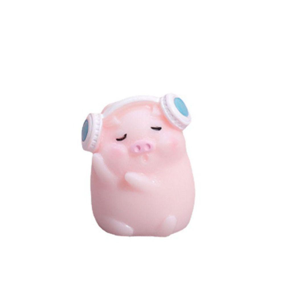 Mmluck Tượng Heo Hoạt Hình mini Bằng resin resin Trang Trí Xe Hơi diy