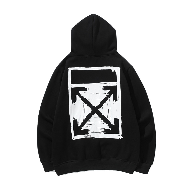 Hàng Có Sẵn Áo sweater Chui Đầu Cỡ Lớn Tay Dài Có Mũ Trùm In logo graffiti Thời Trang Thường Ngày Màu Trắng Chất Lượng Cao Cho Nam Và Nữ