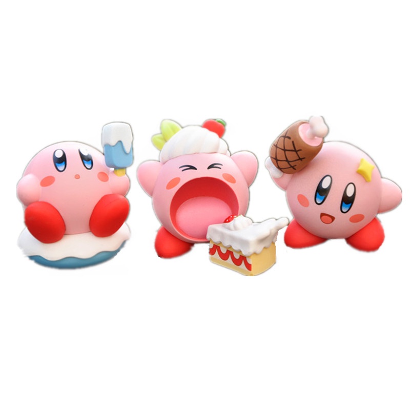 Set 6 Mô Hình Búp Bê Nhân Vật Hoạt Hình kirby Bằng pvc Dễ Thương Trang Trí